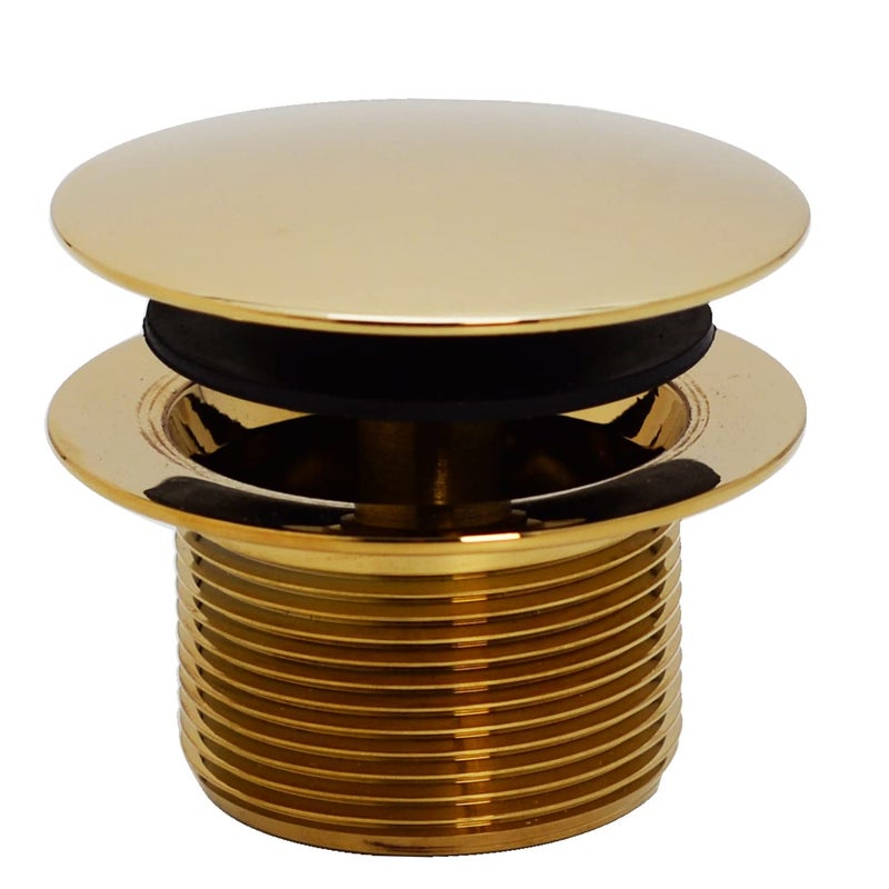 Westbrass A398R-01 1-1/2" صمام تصريف حوض الاستحمام بخيوط خشنة على شكل فطر، نحاس مصقول - Image 1